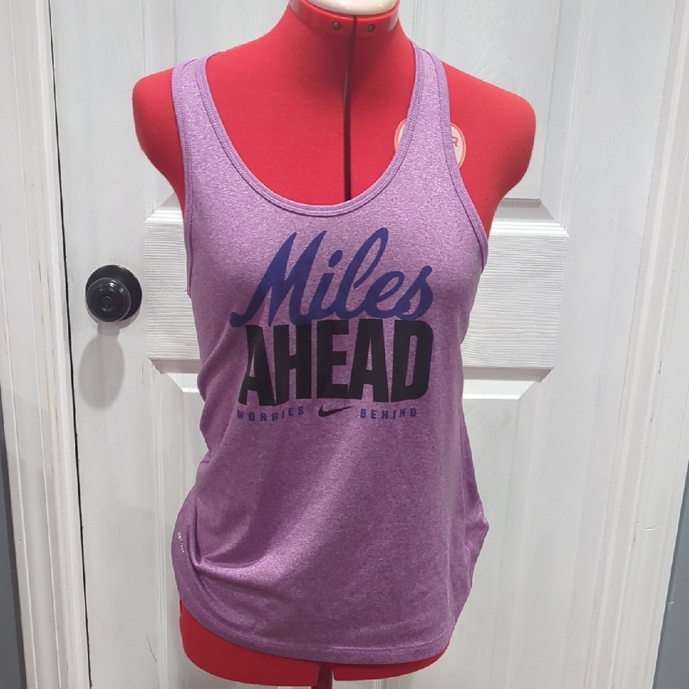 Nike Women's Heathered Purple Tank Top